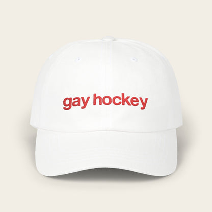 GAY HOCKEY Embroidered Classic Dad Cap