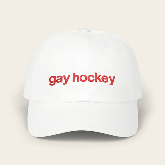 GAY HOCKEY Embroidered Classic Dad Cap
