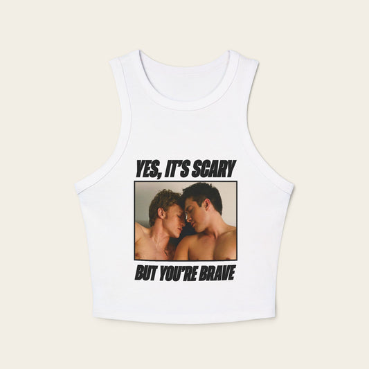 You're Brave Ribbed Tank